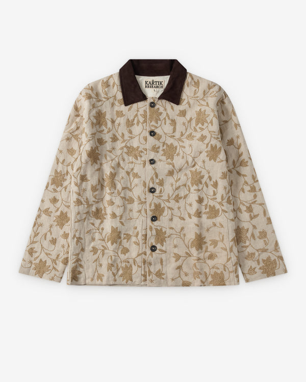 Kartik Research - Men's Linen Chore Coat - (Cream)