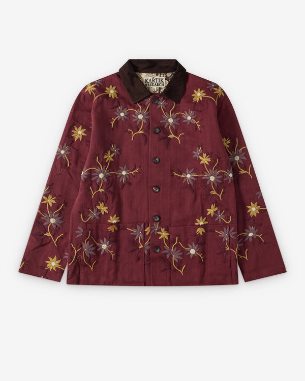 Kartik Research - Men's Linen Chore Coat - (Red)