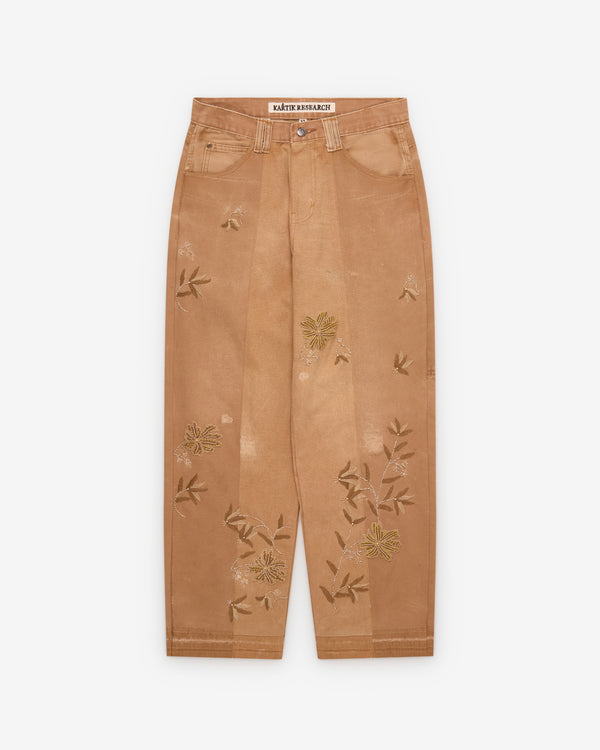 Kartik Research - Men's Upcycled Workwear Canvas Trousers - (Beige)