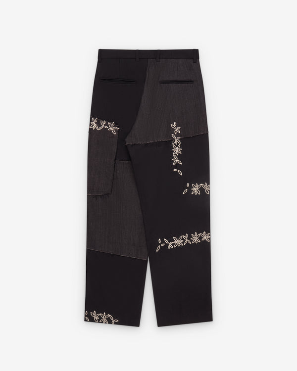 Kartik Research - Men's Kantha Patchwork Trousers - (Black)