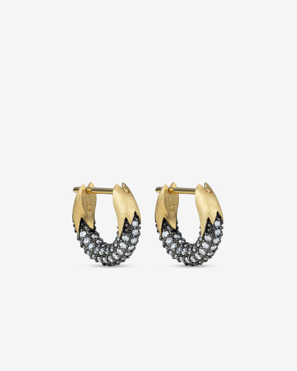 Kasun -  Eclipse Huggie - (Yellow Gold)