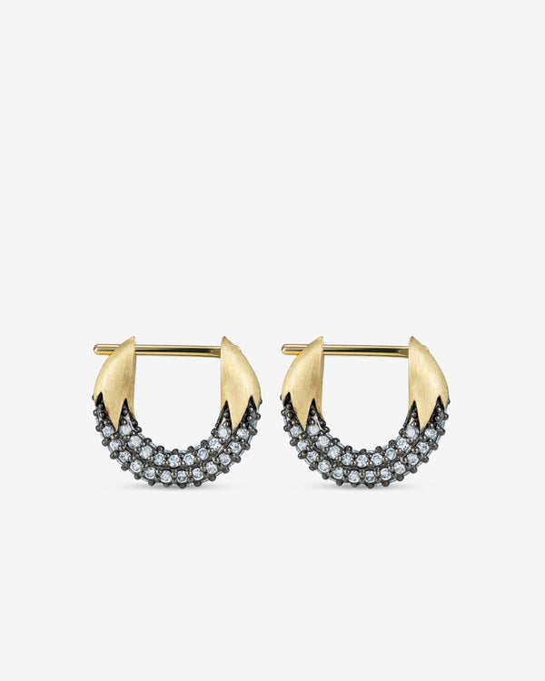Kasun -  Eclipse Huggie - (Yellow Gold)