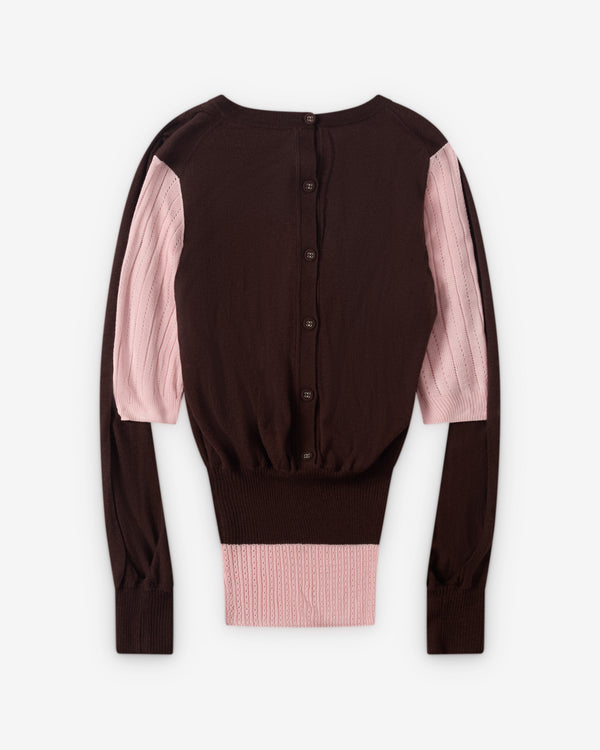 Kiko Kostadinov  - Women's Corella Double Sleeve Jumper - (Mahogany)