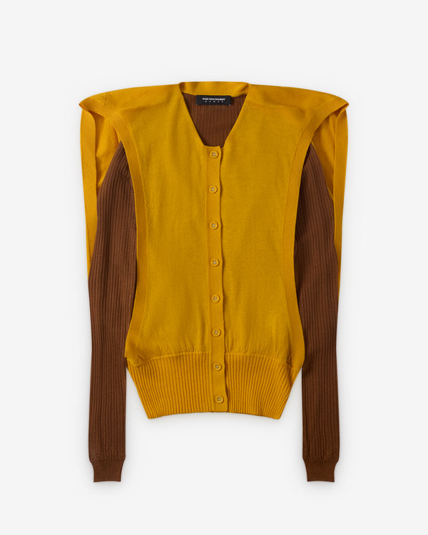 Kiko Kostadinov  - Women's Guillemot Cocoon Cardigan - (Fleur de Lis/Mocha)