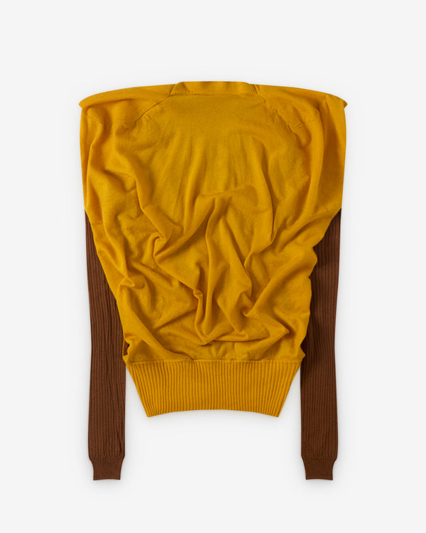 Kiko Kostadinov  - Women's Guillemot Cocoon Cardigan - (Fleur de Lis/Mocha)