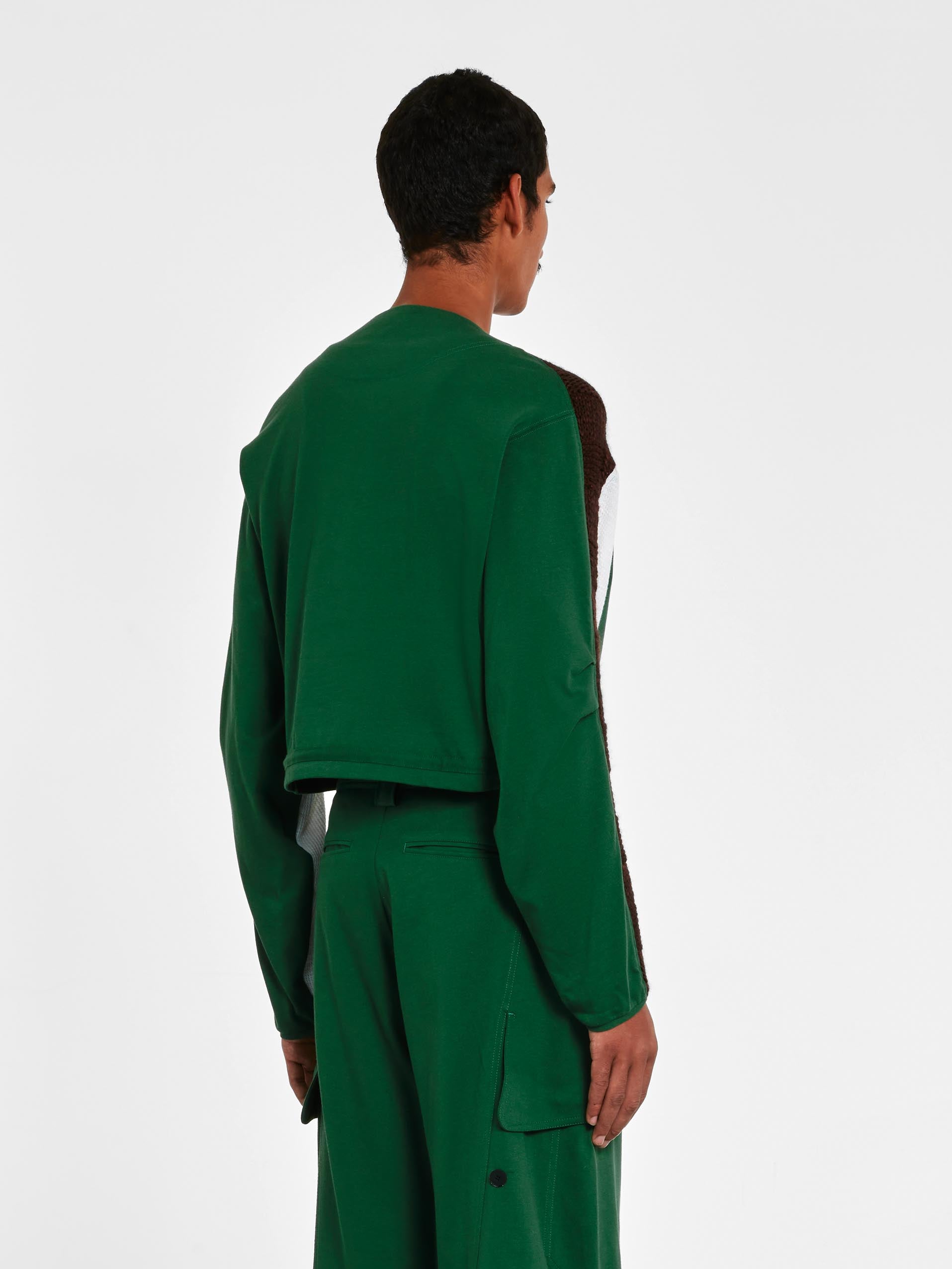Kiko Kostadinov - Men’s Solon Knit Hybrid Long Sleeve Top - (Green) view 3