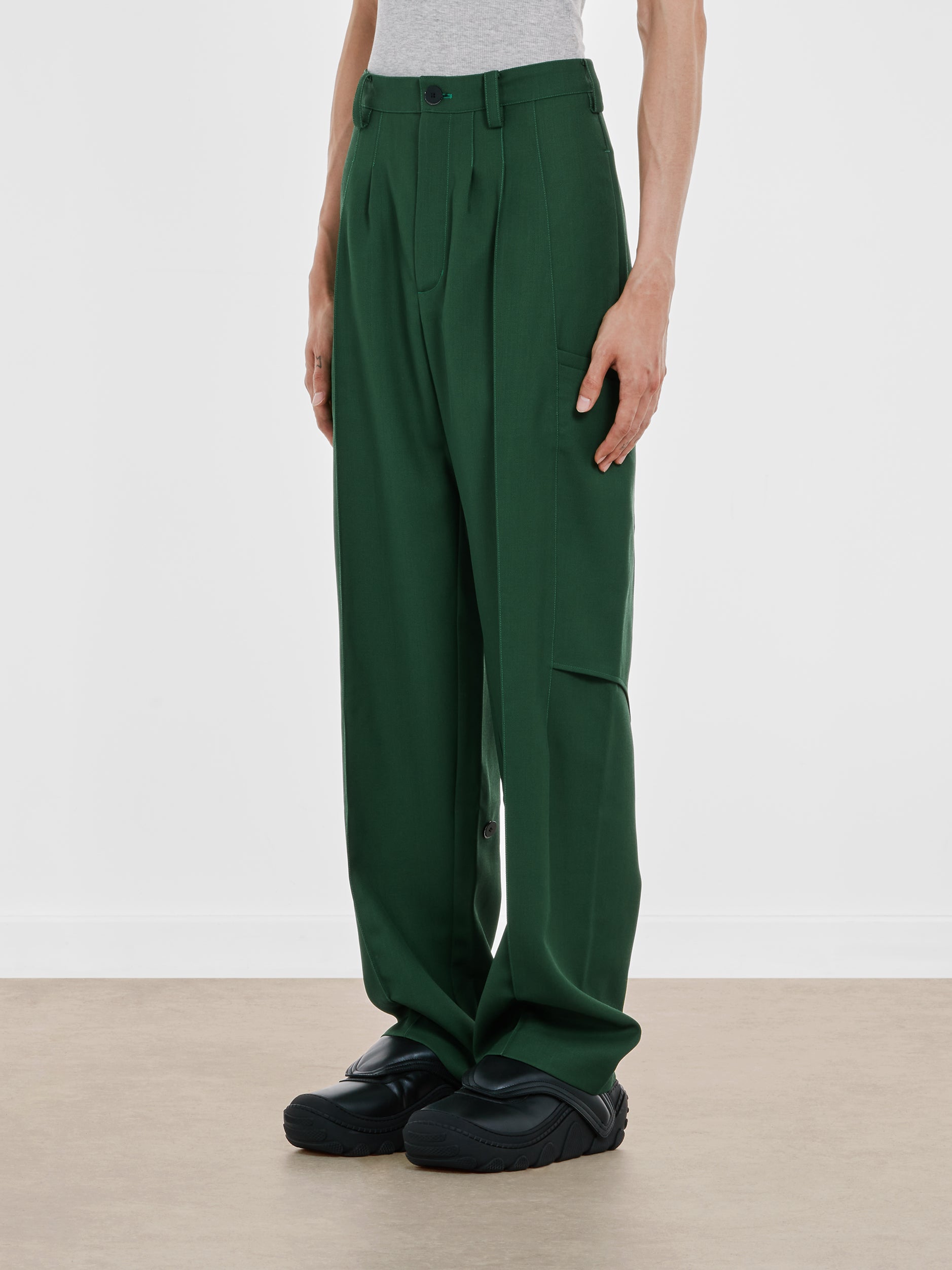 Kiko Kostadinov - Men’s Megara Trouser - (Forest Green)