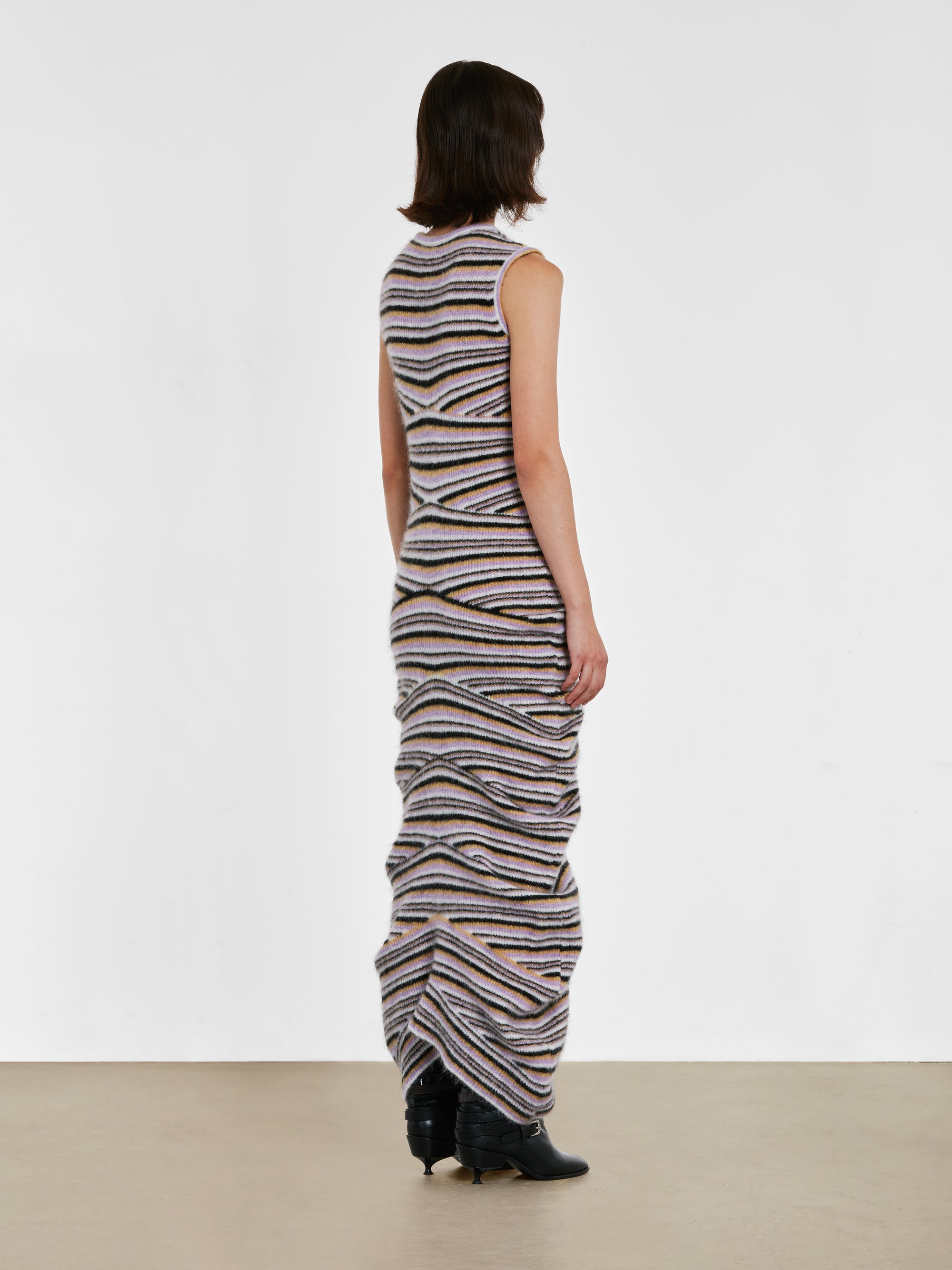 Kiko Kostadinov - Women’s Striped Curl Dress - (White) view 3
