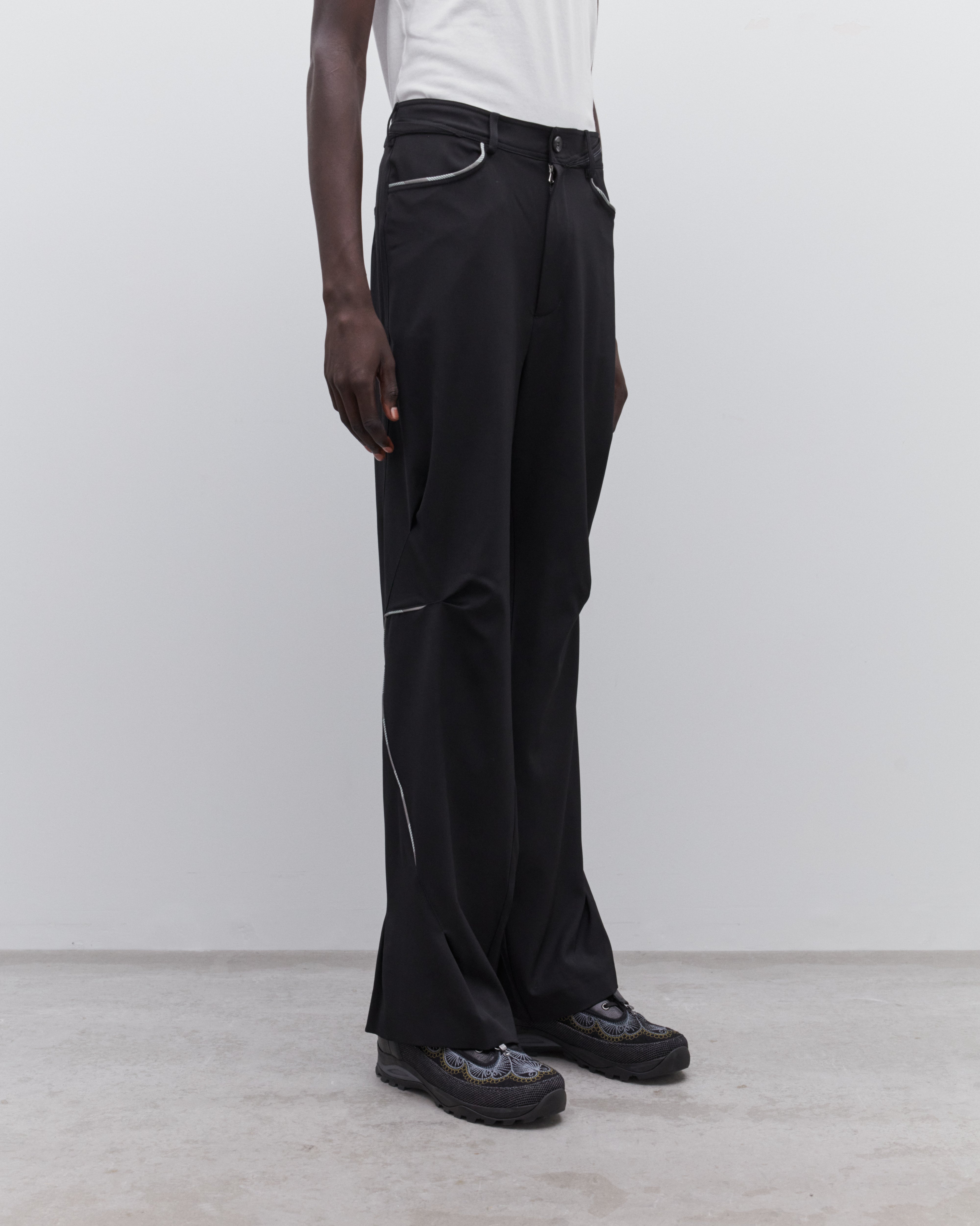 Kiko Kostadinov: Men's Ohne K-Dart Trouser (Crow Black) | DSML E-SHOP