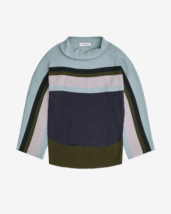 Kiko Kostadinov - Men's Essick Stripe Long Sleeve - (Ash Blue)