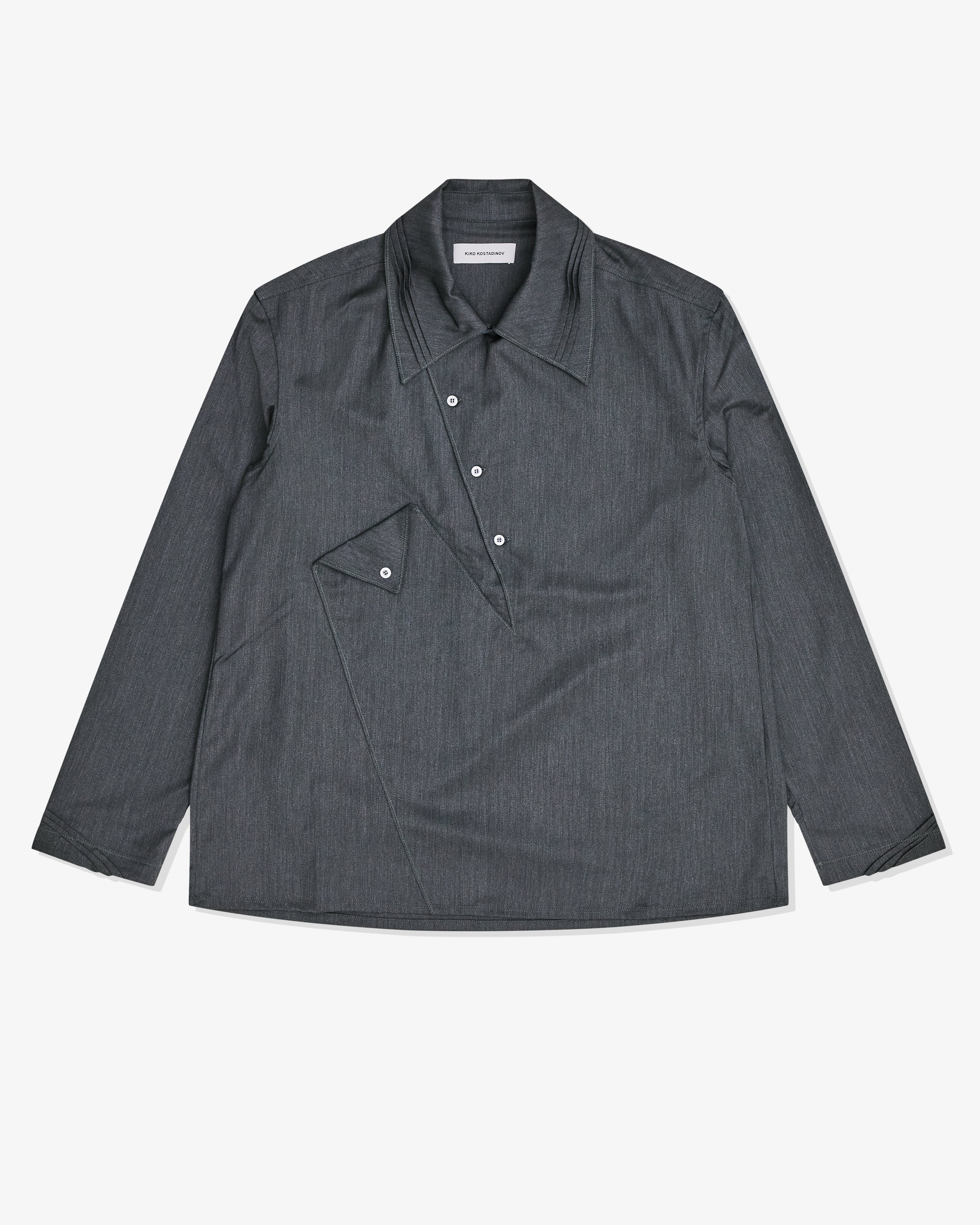 Kiko Kostadinov: Men's Jarocka Overshirt (Charcoal) | DSML E-SHOP