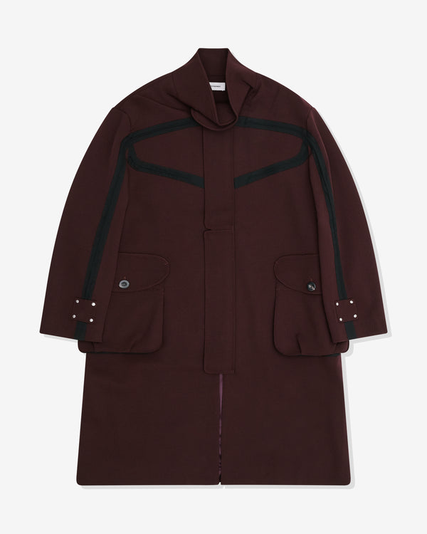 Kiko Kostadinov - Men's Margutta Overcoat - (Maroon/Black)