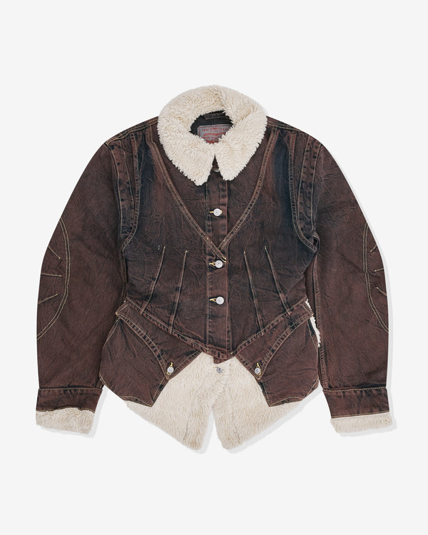 Kiko Kostadinov - Women's Levis Layered Jacket & Vest - (Overdyed Brown)