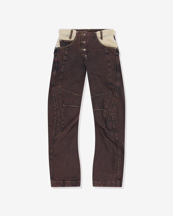 Kiko Kostadinov - Women's Levis 32" Sherpa Trim Jeans - (Overdyed Brown)