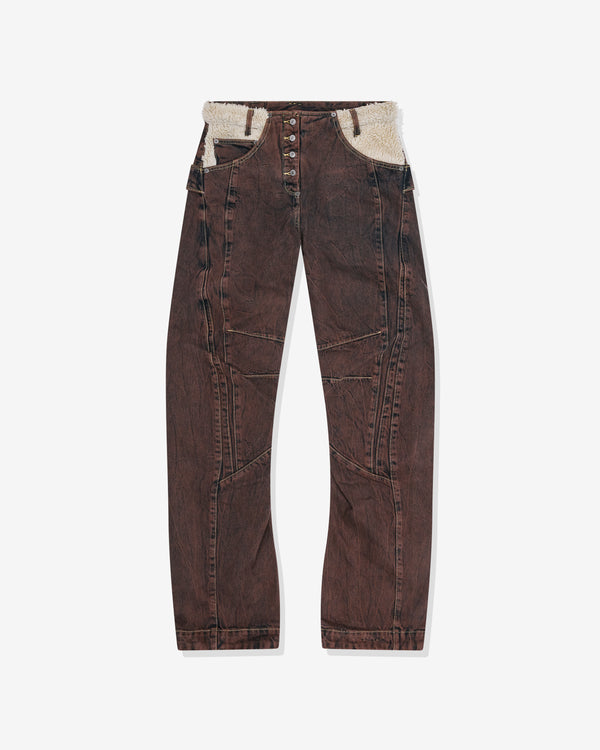 Kiko Kostadinov - Women's Levis 34" Sherpa Trim Jeans - (Overdyed Brown)