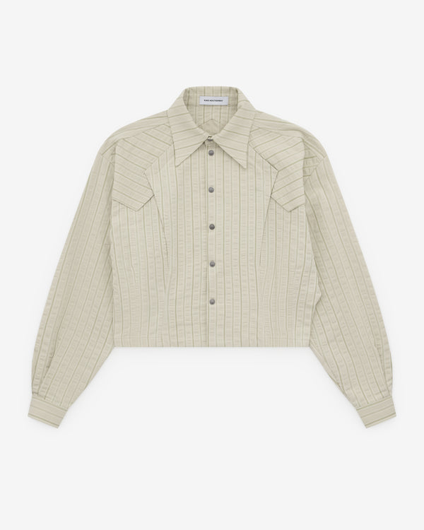 Kiko Kostadinov - Men’s Kraner Cropped Shirt - (Ivory)