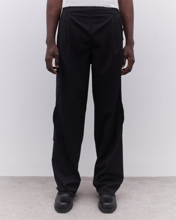 Kiko Kostadinov - Men’s Vig K-Dart Trouser - (Crow Black)