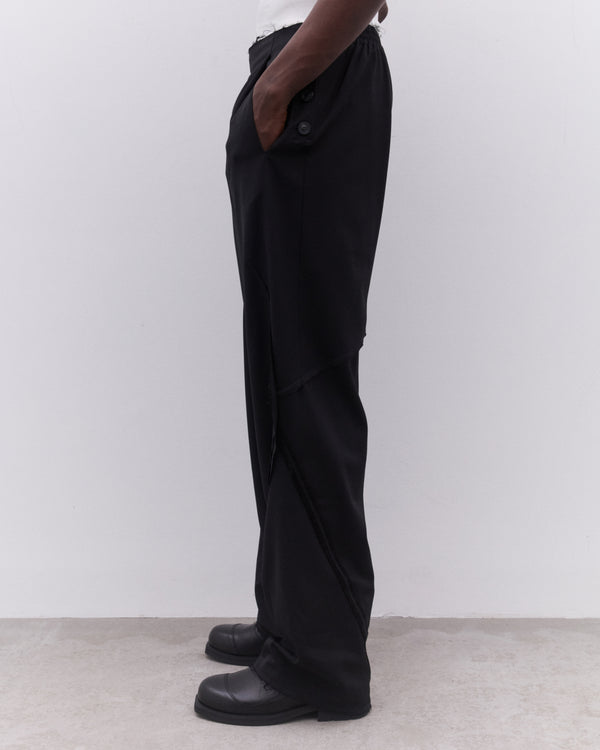 Kiko Kostadinov - Men’s Vig K-Dart Trouser - (Crow Black)
