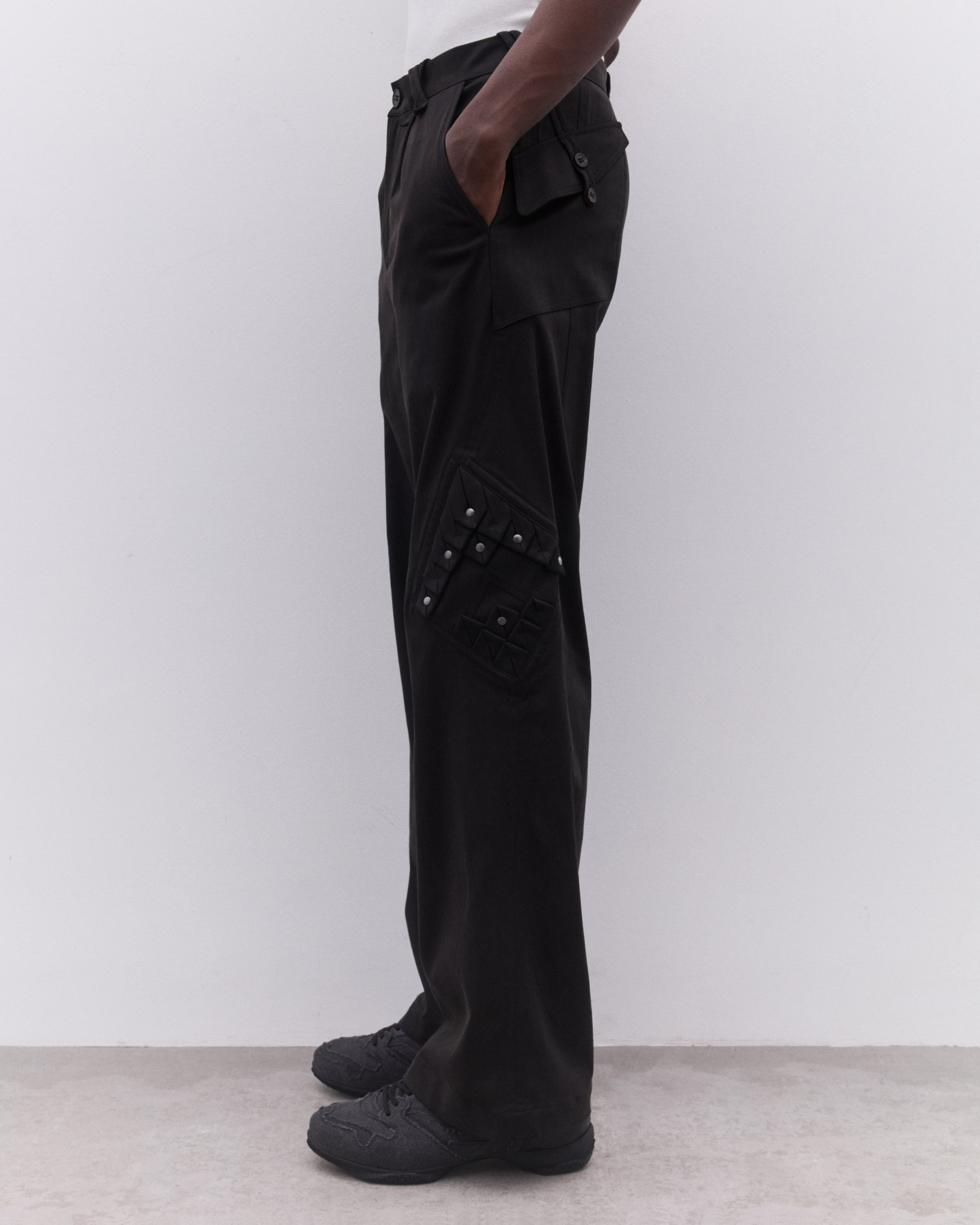 Kiko Kostadinov: Men's Estike Trouser (Jet Black) | DSML E-SHOP