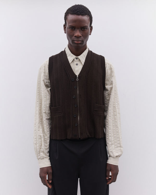 Kiko Kostadinov - Men’s Fitz Knit Vest - (Maroon)
