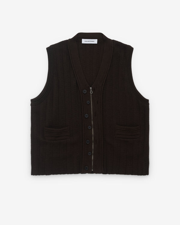 Kiko Kostadinov - Men’s Fitz Knit Vest - (Maroon)