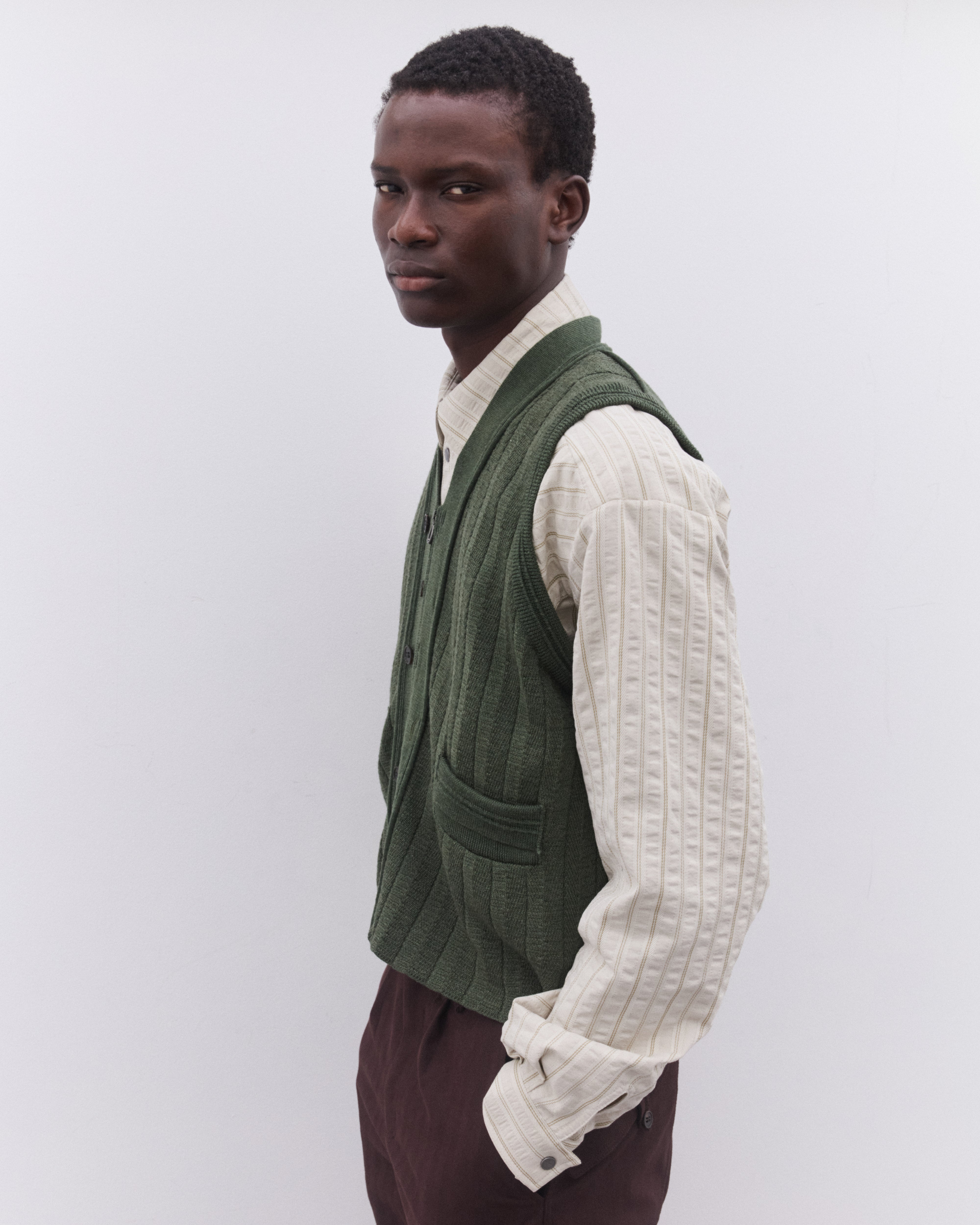 Kiko Kostadinov: Men's Fitz Knit Vest (Juniper) | DSML E-SHOP