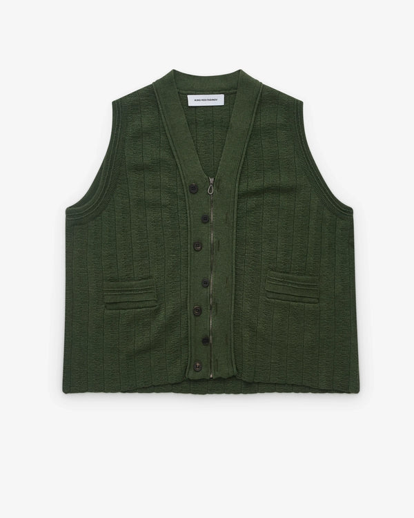 Kiko Kostadinov - Men’s Fitz Knit Vest - (Juniper)
