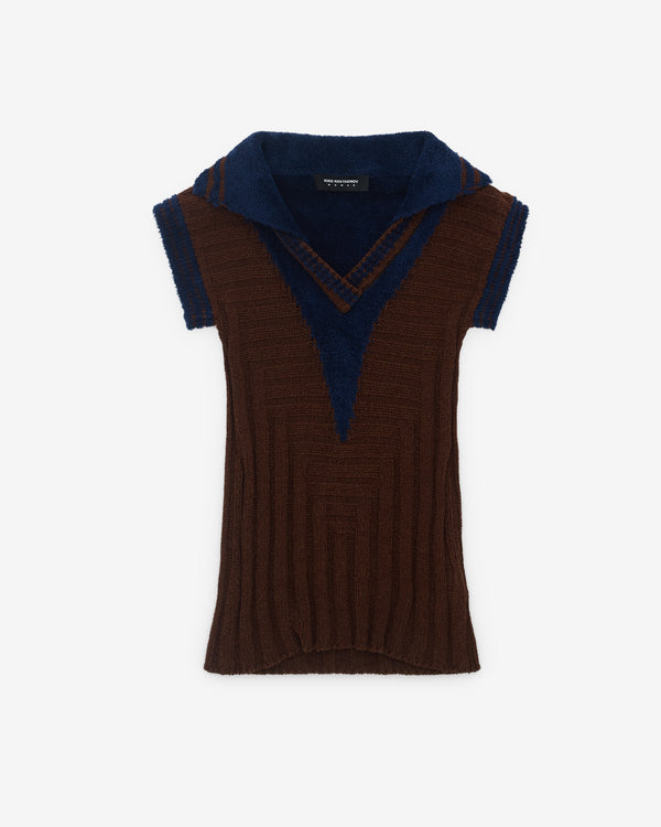 Kiko Kostadinov - Women’s Quimby Sleeveless Polo - (Mahogany)
