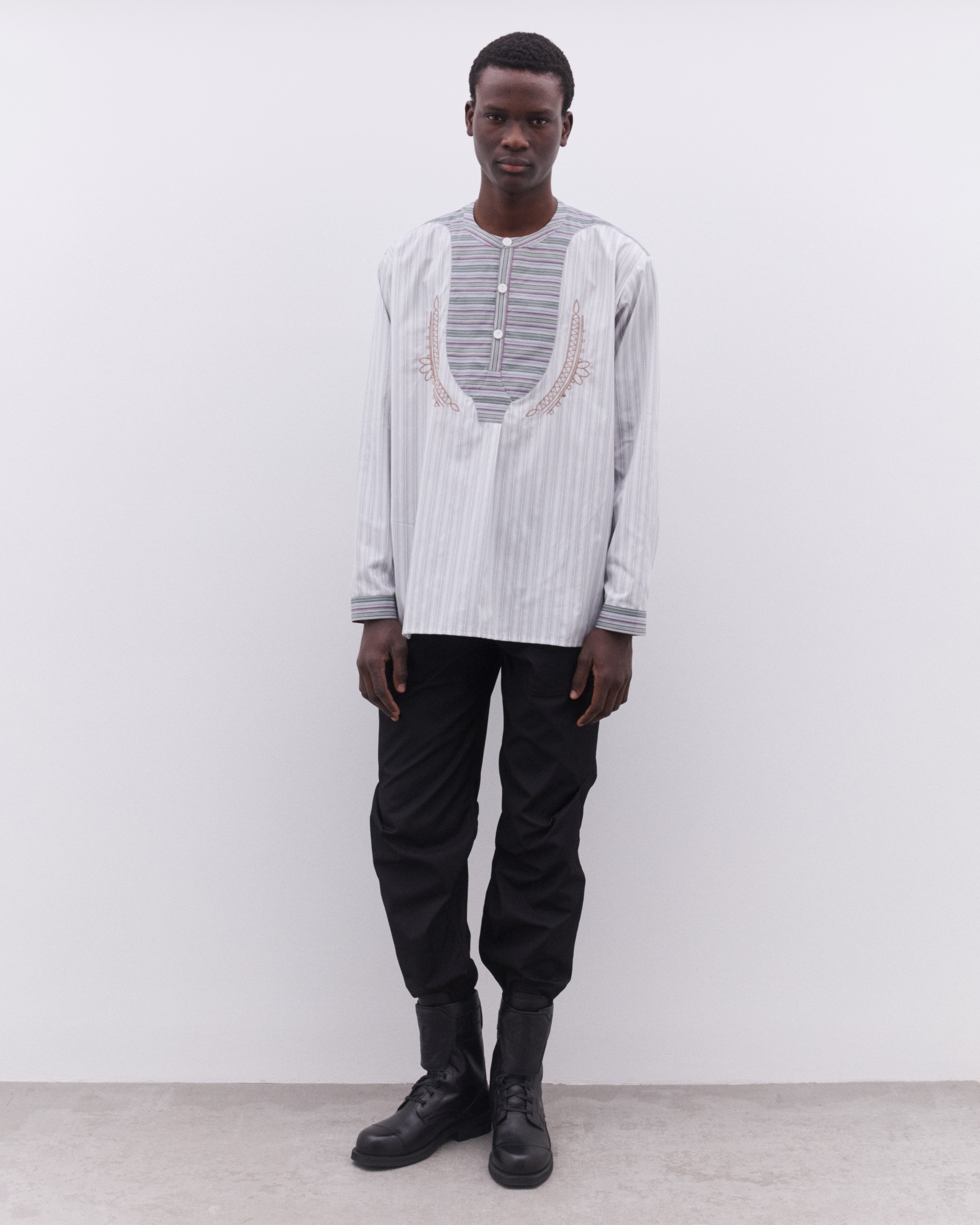 Kiko Kostadinov: Men's Kutch Overshirt (Grey Wid) | DSML E-SHOP