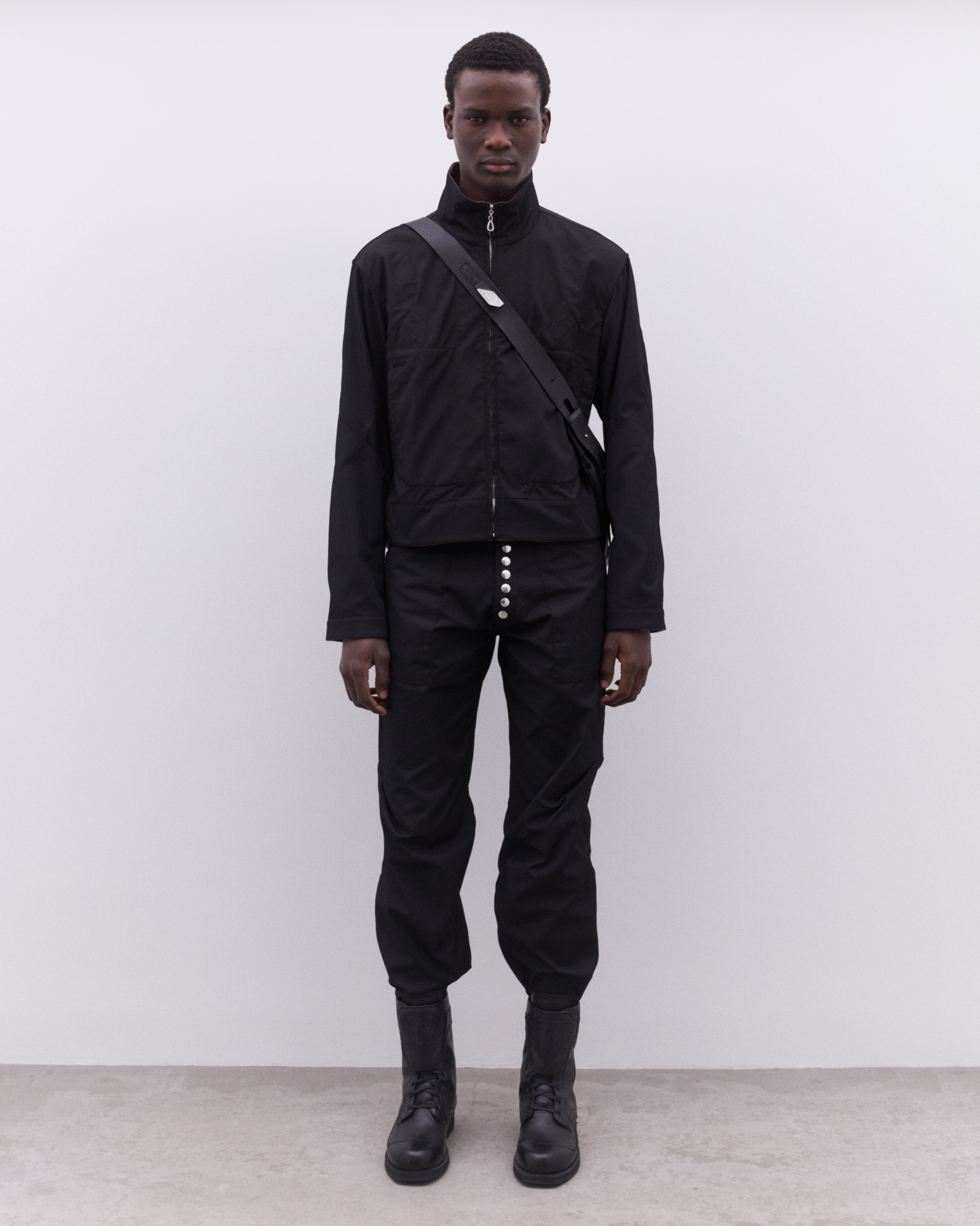 Kiko Kostadinov: Men's Triple Dart Reversible Jacket (Black