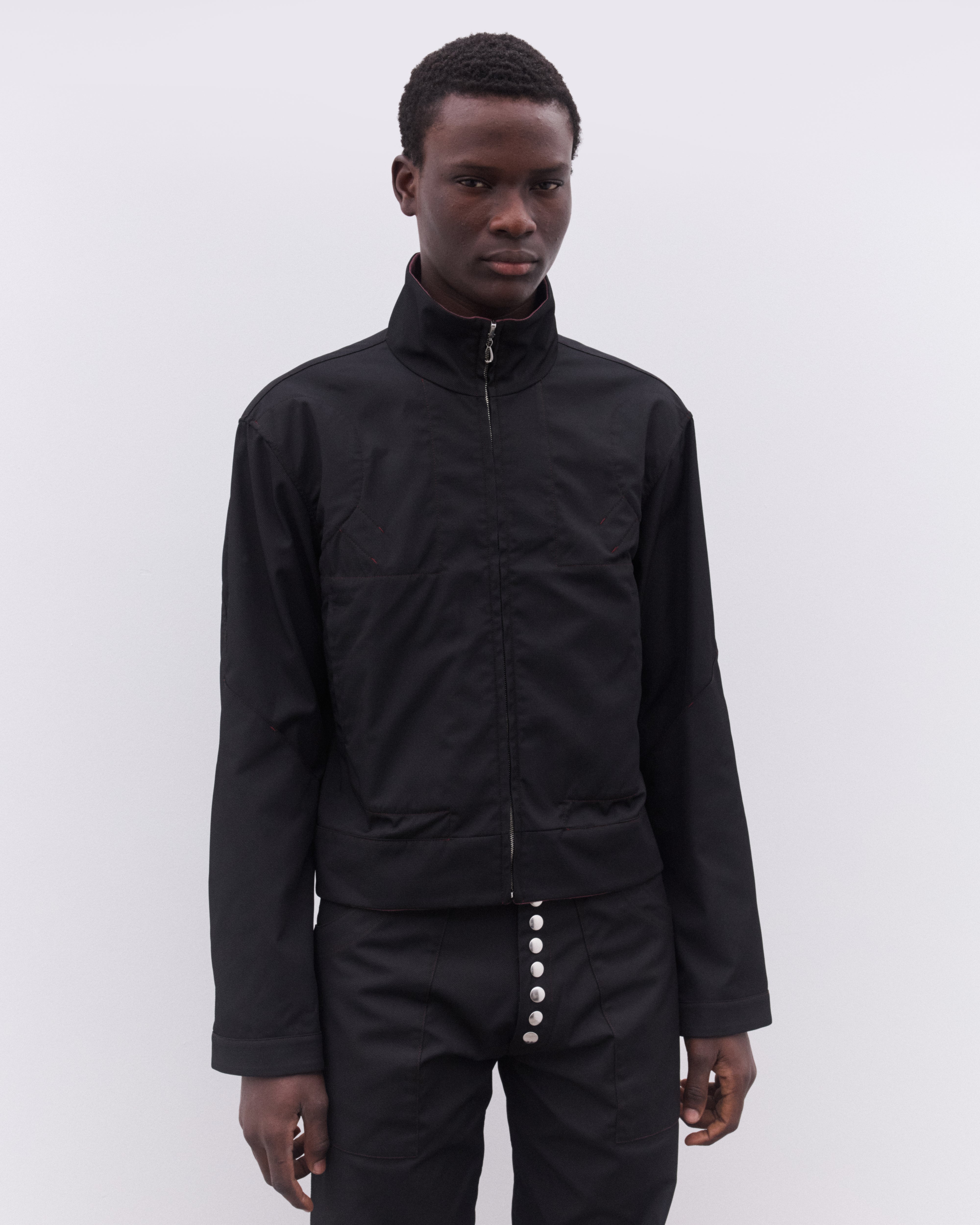 Kiko Kostadinov: Men's Triple Dart Reversible Jacket (Black