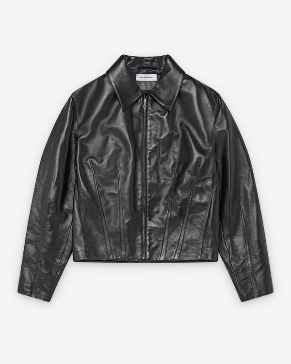 Kiko Kostadinov - Men's Lur Leather Jacket - (Smokey Black)