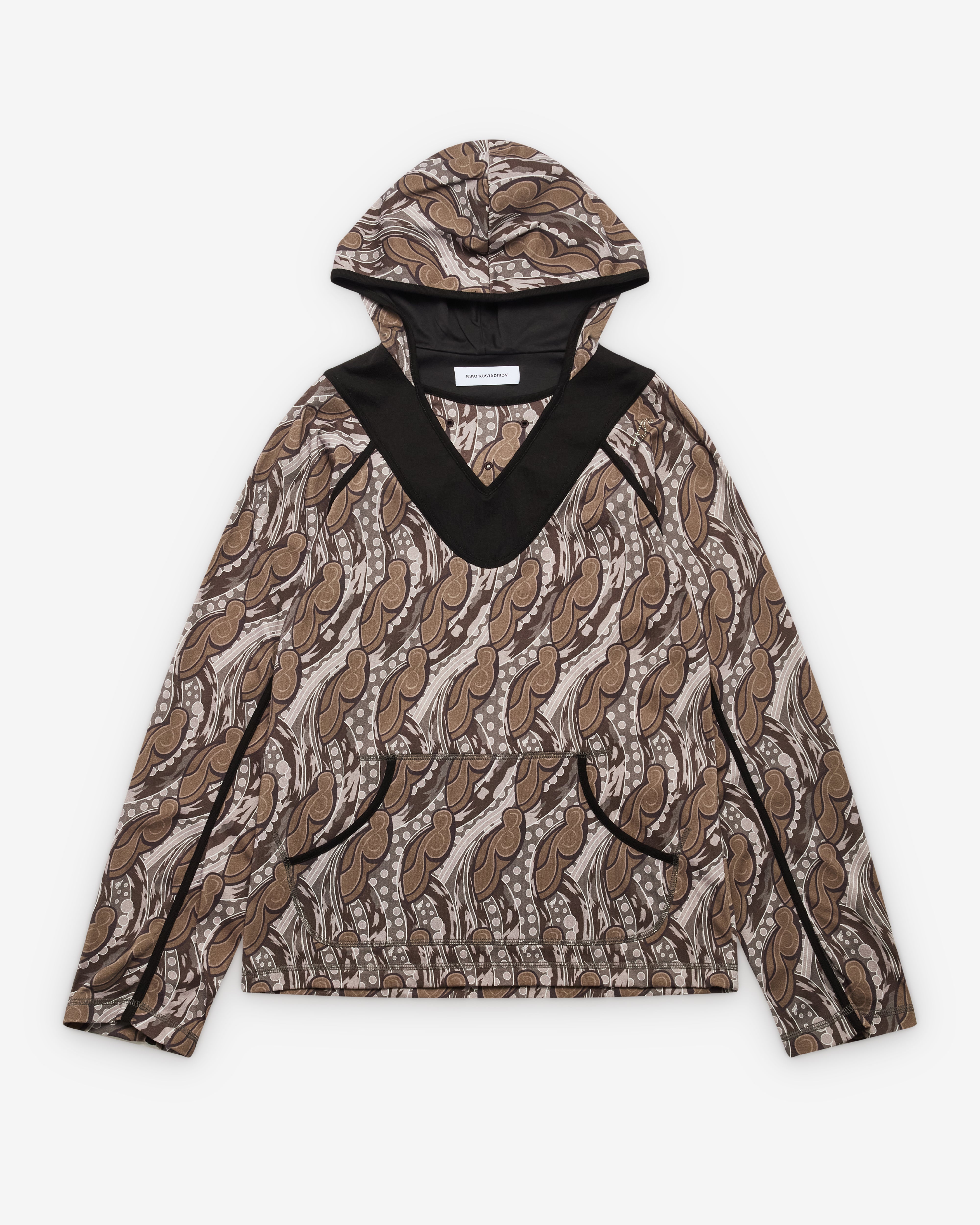Kiko Kostadinov: Men's Gizi Hooded Top (Iron/Black) | Dover Street