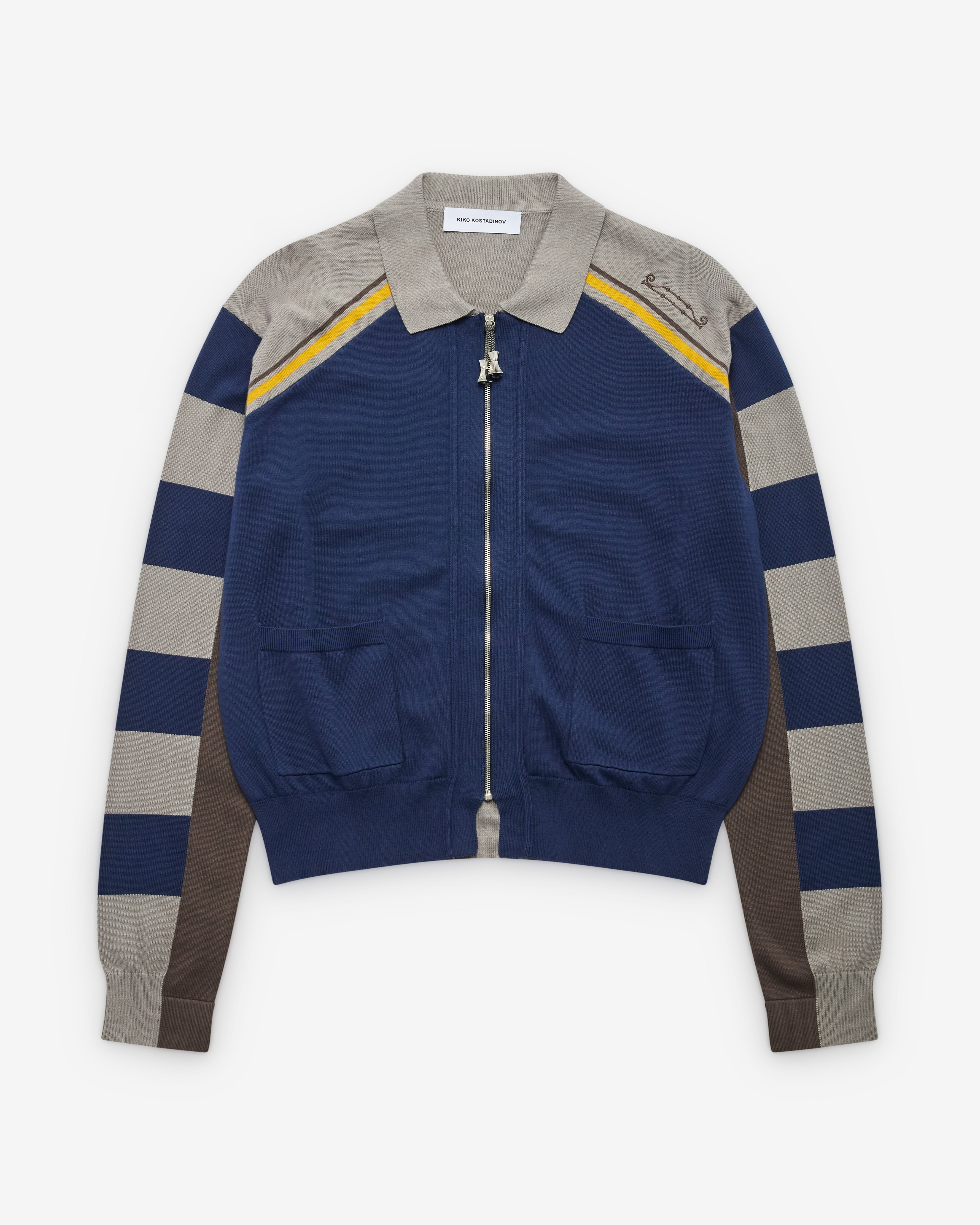 Kiko Kostadinov: Men's Kest Cardigan (Navy/Anchor) | Dover Street