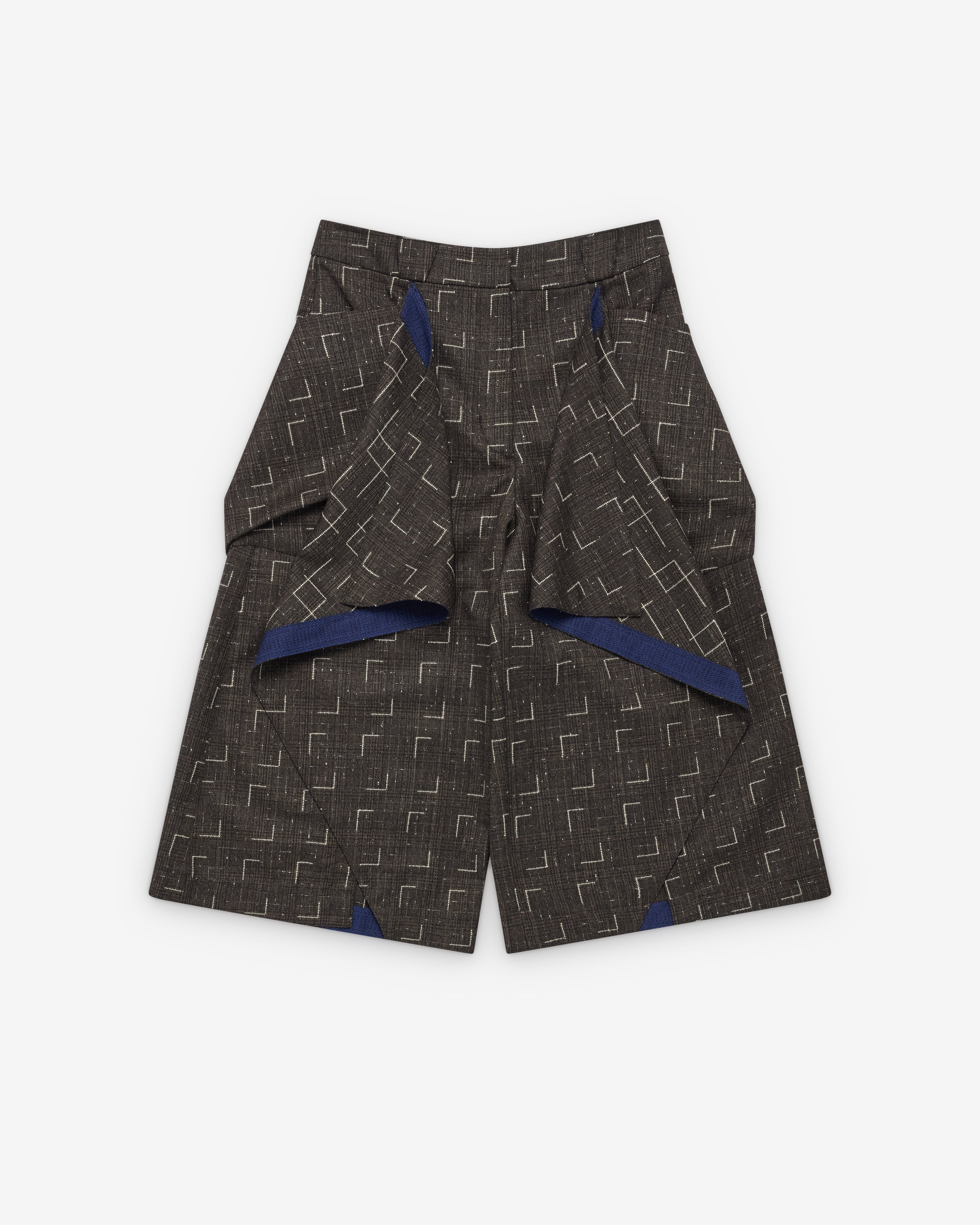 Kiko Kostadinov: Women's Dahlia Draped Shorts (Off Black) | Dover