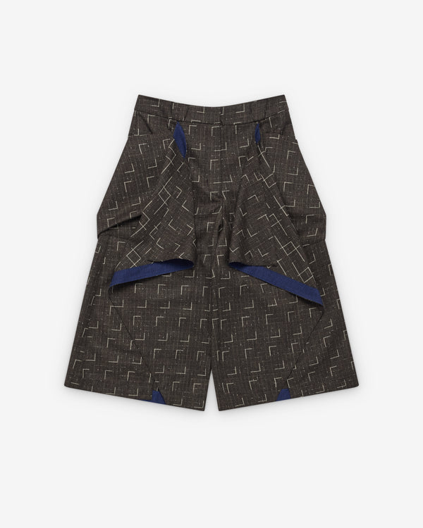 Kiko Kostadinov - Women's Dahlia Draped Shorts - (Off Black)