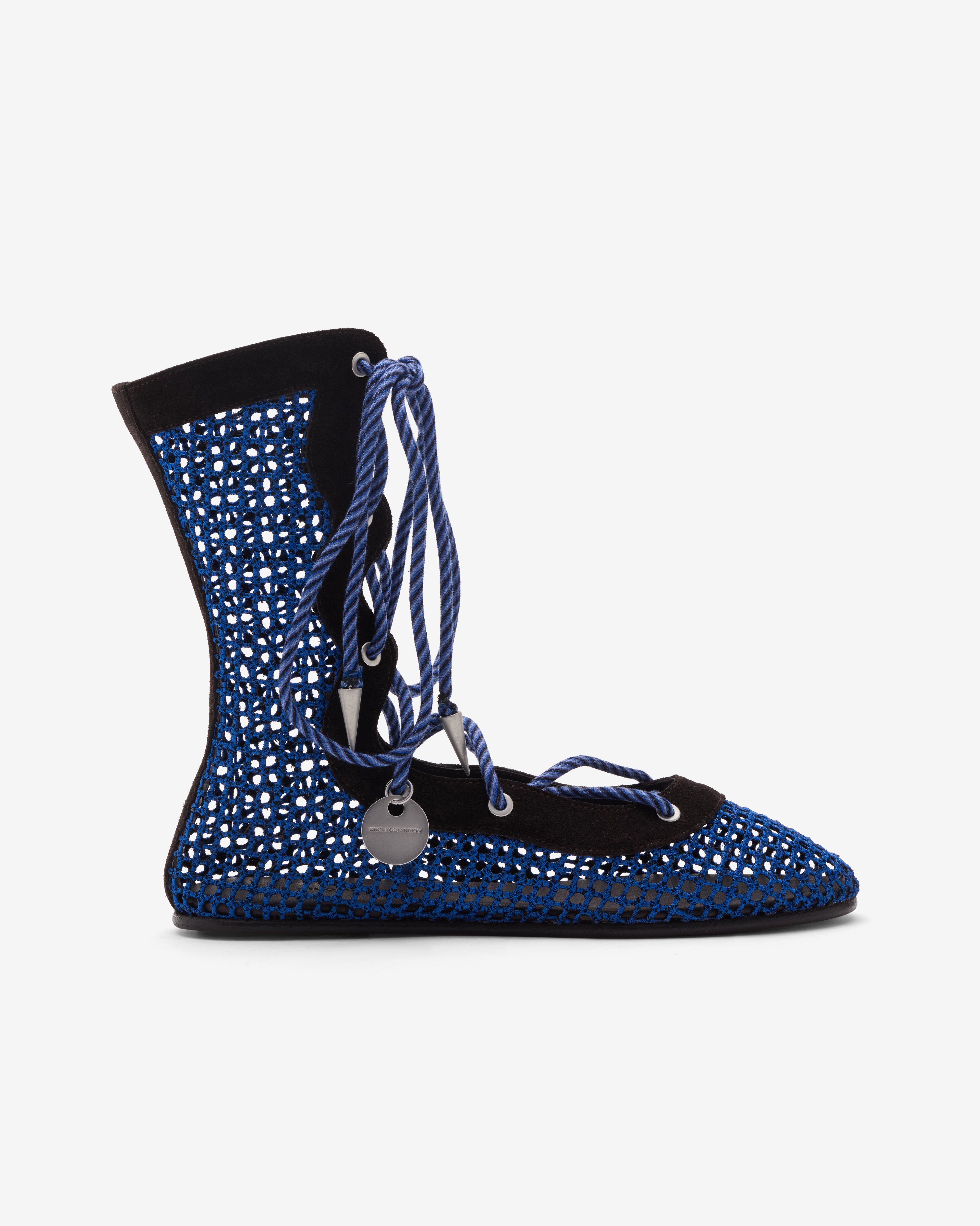 Kiko Kostadinov: Women's Reticella Lace Up Boot (Sapphire) | Dover
