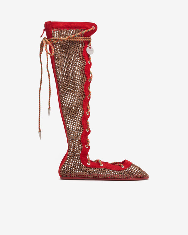 Kiko Kostadinov - Women's Reticella Knee High Boot - (Red)