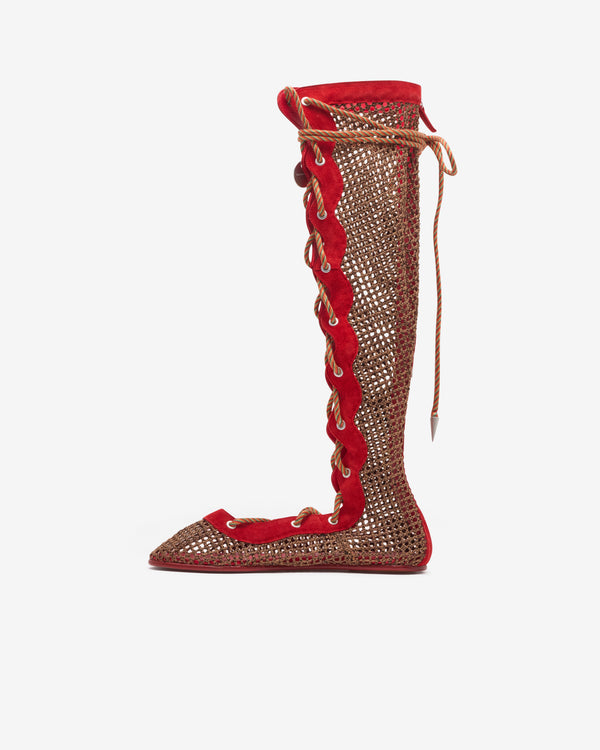 Kiko Kostadinov - Women's Reticella Knee High Boot - (Red)