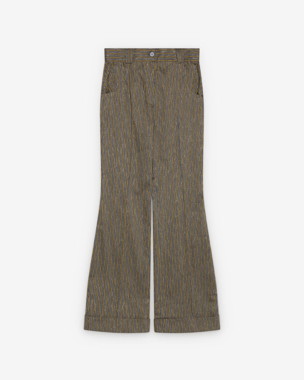 Kiko Kostadinov - Women's Tunin Flared Trouser - (Charcoal/Sunshine Stripe)