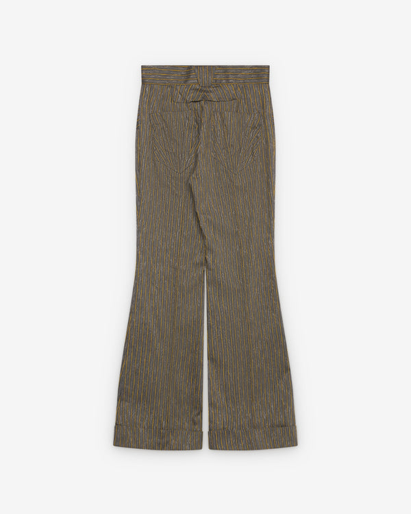 Kiko Kostadinov - Women's Tunin Flared Trouser - (Charcoal/Sunshine Stripe)
