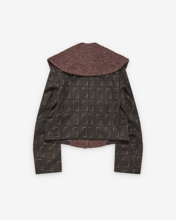Kiko Kostadinov - Women's Mimi Jacket - (Off Black/Check)