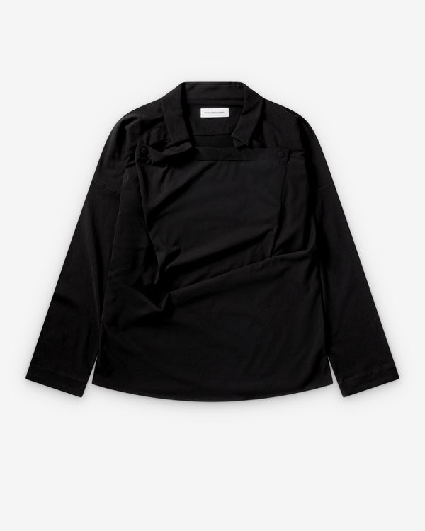 Kiko Kostadinov  - Men's Iskar Draped Shirt - (True Black)