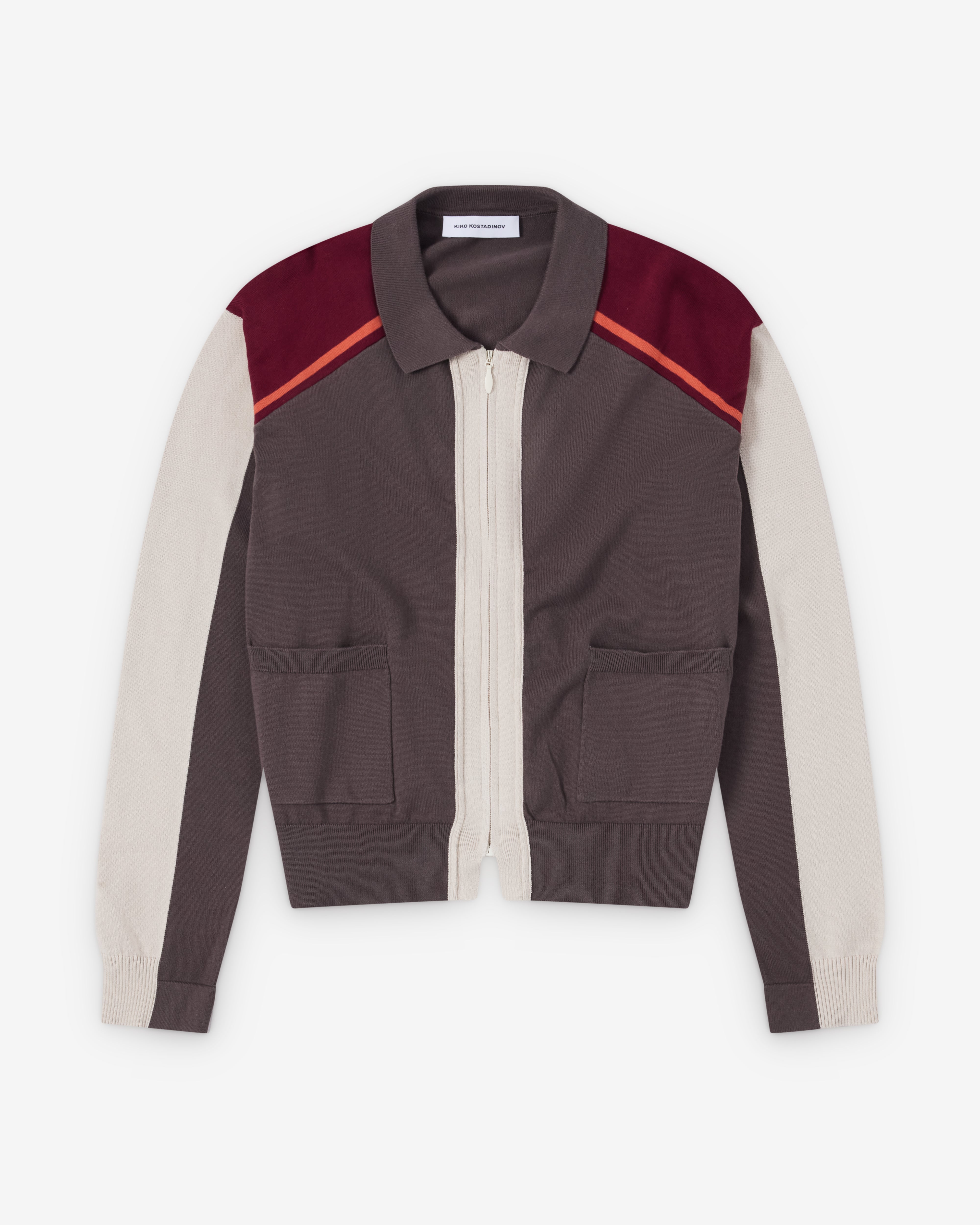 Kiko Kostadinov : Men's Munno Knit Cardigan (Slate Grey) | Dover