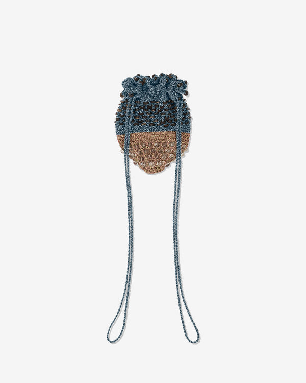 Kiko Kostadinov  - Women's Gannet Crochet Pouch - (Blue Snake/Gold)