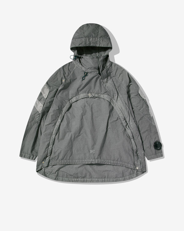 Kiko Kostadinov - CP Company Men's Flatt Nylon Mixed Hooded Jacket - (Steel Grey)