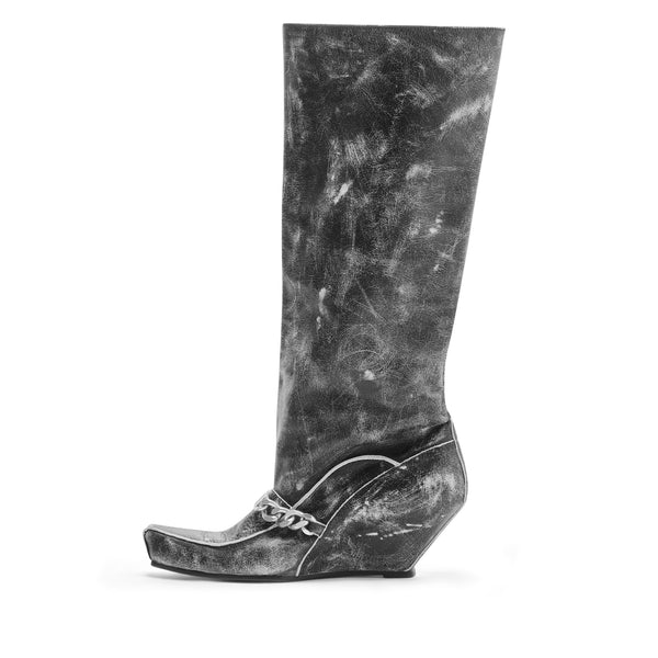 KNWLS - Women’s Wide Heeled Boots - (Motoblack)