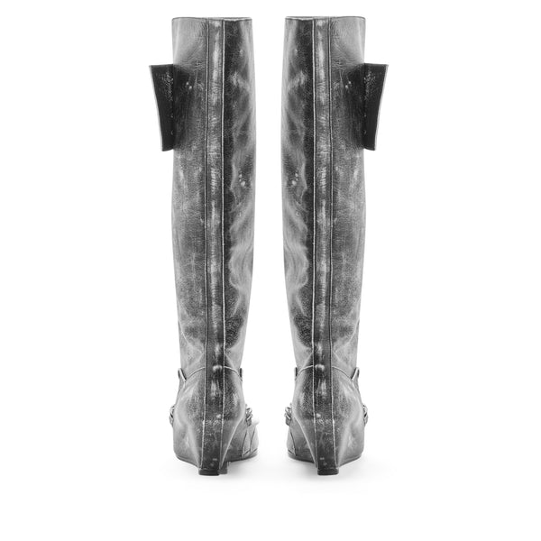 KNWLS - Women’s Wide Heeled Boots - (Motoblack)