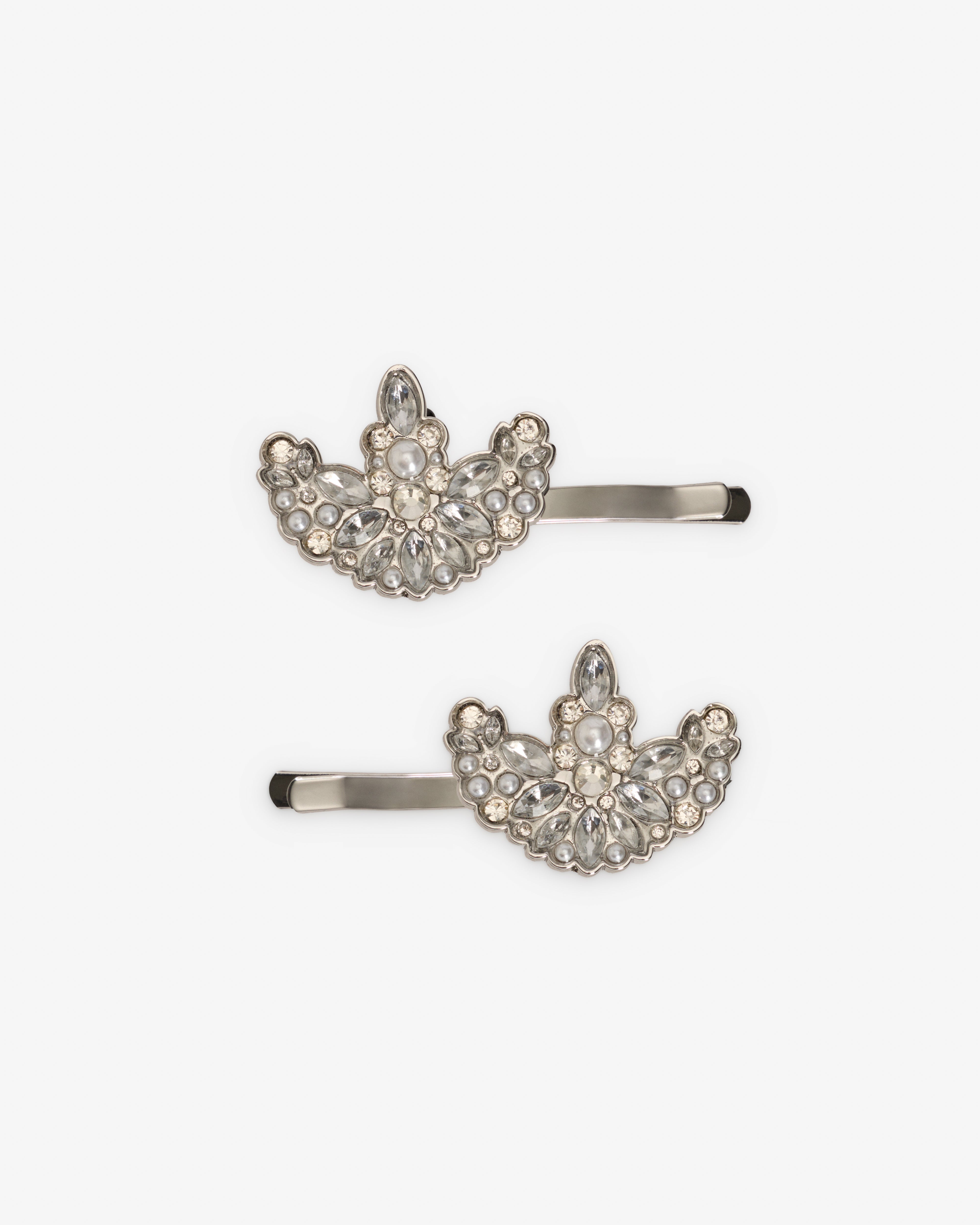 Adidas: Simone Rocha Hair Clips (Silver Metallic) | Dover Street