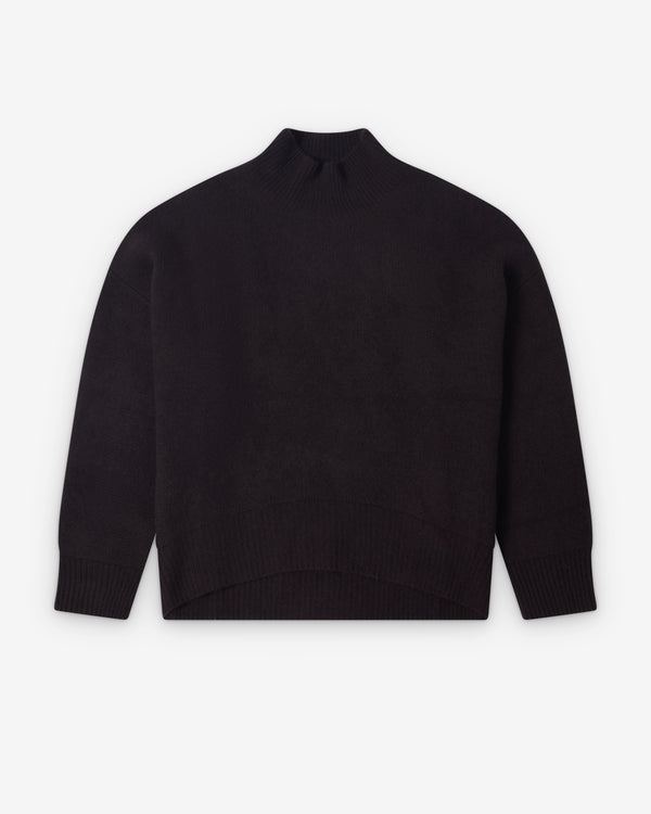 Le Kasha  - Women's Mock Neck Sweater - (Prune)